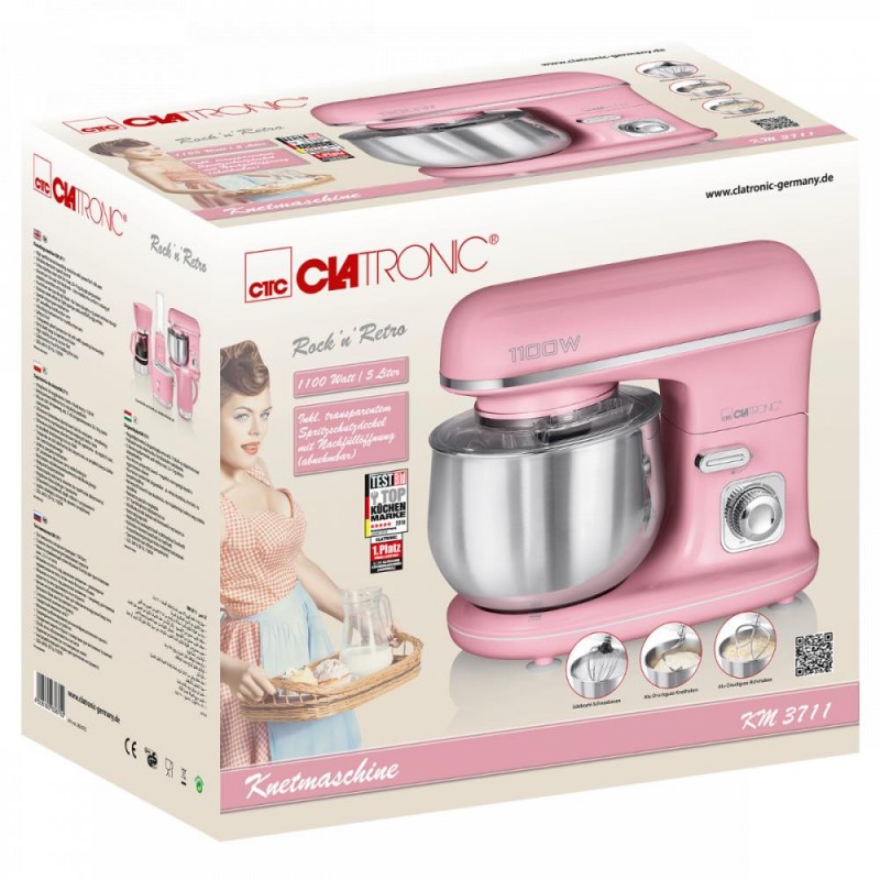 Кухонна машина Clatronic KM 3711 Pink