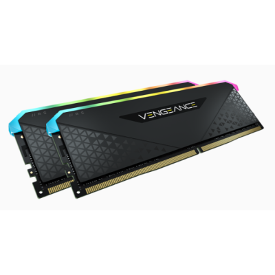 Оперативна пам'ять Corsair 32 GB (2x16GB) DDR4 3200 MHz Vengeance RGB RS Black (CMW132GX4M4C3200C16)