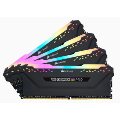 Оперативна пам'ять Corsair 32 GB (4x8GB) DDR4 3600 MHz Vengeance RGB PRO Black (CMW32GX4M4C3600C18)