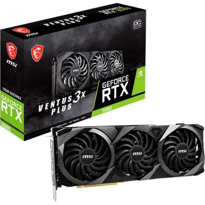 Відеокарта MSI GeForce RTX 3080 VENTUS 3X PLUS 12G OC LHR