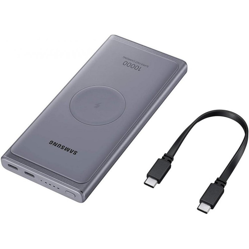 Зовнішній акумулятор (Power Bank) Samsung Wireless 10000 mAh Grey (EB-U3300XJEGEU)