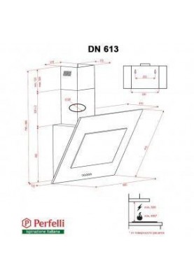 Похила витяжка Perfelli DN 613 BL