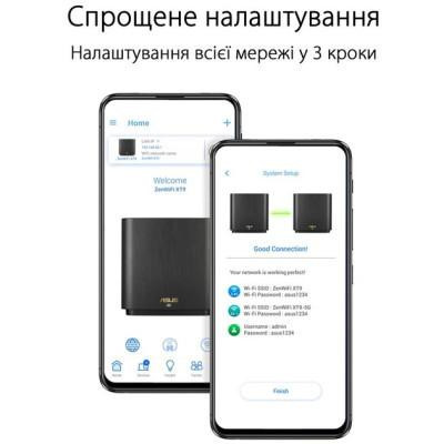 Бездротовий маршрутизатор (роутер) ASUS ZenWiFi XT9 (W-2-PK) Бездротовий маршрутизатор (роутер) ASUS ZenWiFi XT9 (W-2-PK)