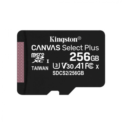 Карта пам'яті Kingston 256 GB microSDXC Class 10 UHS-I U3 Canvas Select Plus SDCS2/256GBSP
