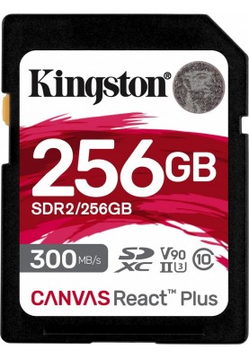 Карта пам'яті Kingston 256 GB SDXC Class 10 UHS-II U3 Canvas React Plus (SDR2/256GB)