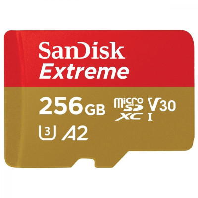 Карта пам'яті SanDisk 256 GB microSDXC UHS-I U3 V30 A2 Extreme (SDSQXAV-256G-GN6MA)