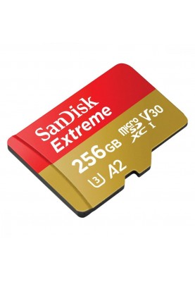 Карта пам'яті SanDisk 256 GB microSDXC UHS-I U3 V30 A2 Extreme (SDSQXAV-256G-GN6MA)