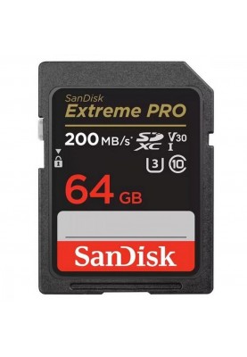 Карта пам'яті SanDisk 64 GB SDXC UHS-I U3 V30 Extreme PRO (SDSDXXU-064G-GN4IN)