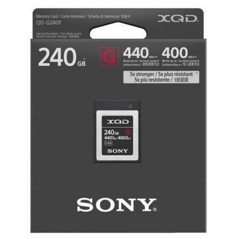 Картка пам'яті Sony 240 GB XQD G Series PCI Express 3.0 (QDG240F)