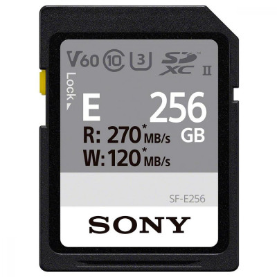 Картка пам'яті Sony 256 GB SDXC UHS-II U3 V60 SFE256.ET4 Картка пам'яті Sony 256 GB SDXC UHS-II U3 V60 SFE256.ET4