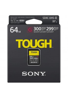 Карта пам'яті Sony 64 GB SDXC UHS-II U3 V90 TOUGH SF64TG