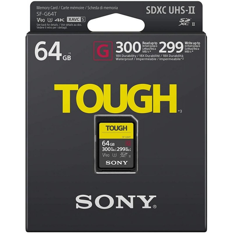 Карта пам'яті Sony 64 GB SDXC UHS-II U3 V90 TOUGH SF64TG