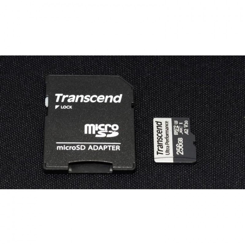Карта пам'яті Transcend 256 GB microSDXC UHS-I U3 V30 A2 340S + SD Adapter TS256GUSD340S