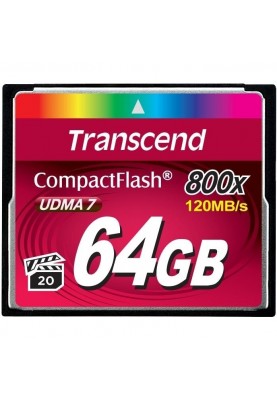 Карта пам'яті Transcend 64 GB 800X CompactFlash Card TS64GCF800