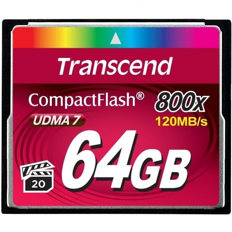 Карта пам'яті Transcend 64 GB 800X CompactFlash Card TS64GCF800