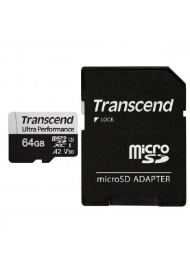 Карта пам'яті Transcend 64 GB microSDXC UHS-I U3 V30 A2 340S TS64GUSD340S