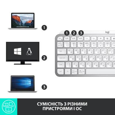 Клавіатура Logitech MX Keys Mini Minimalist US Pale Grey (920-010499) Клавіатура Logitech MX Keys Mini Minimalist US Pale Grey (920-010499)