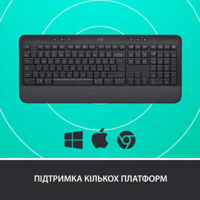 Клавіатура Logitech Signature K650 USB/Bluetooth Graphite (920-010945) Клавіатура Logitech Signature K650 USB/Bluetooth Graphite (920-010945)