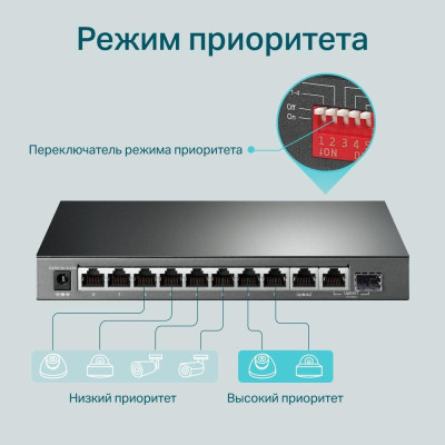 Комутатор некерований TP-Link TL-SG1210MP Комутатор некерований TP-Link TL-SG1210MP