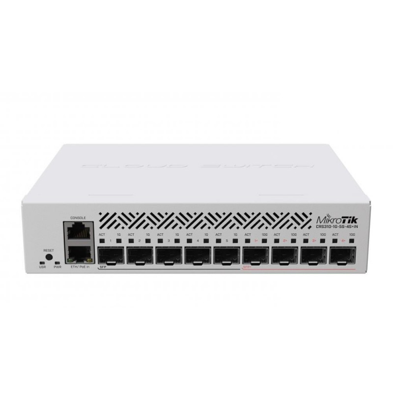 Комутатор керований Mikrotik CRS310-1G-5S-4S+IN