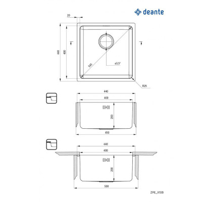 Кухонна мийка Deante Egeria ZPE 010B