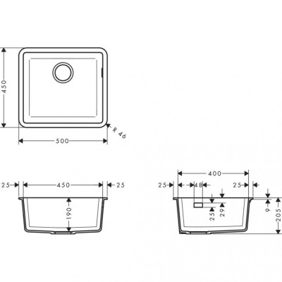 Кухонна мийка Hansgrohe S51 S510-U450 43431380