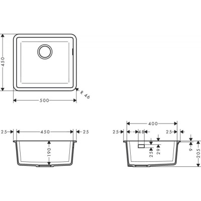 Кухонна мийка Hansgrohe S51 S510-U450 43431380