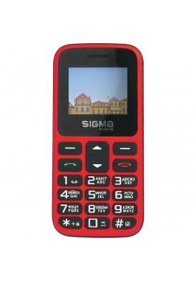 Мобільний телефон (бабушкофон) Sigma mobile Comfort 50 HIT Red