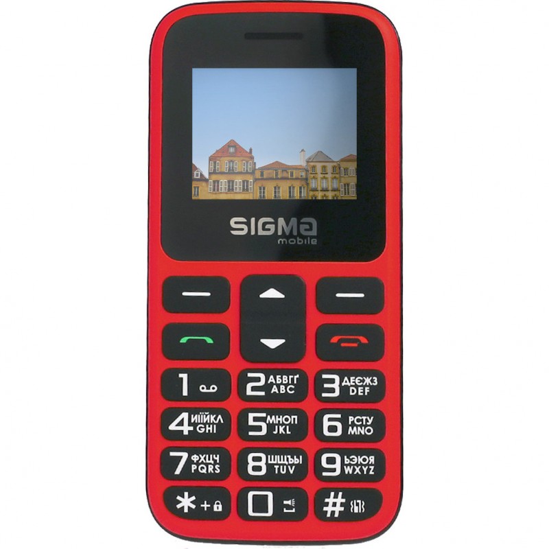 Мобільний телефон (бабушкофон) Sigma mobile Comfort 50 HIT Red