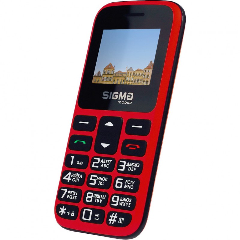 Мобільний телефон (бабушкофон) Sigma mobile Comfort 50 HIT Red