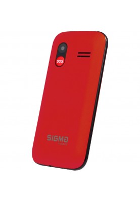 Мобільний телефон (бабушкофон) Sigma mobile Comfort 50 HIT Red