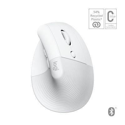 Миша Logitech Lift for Mac Vertical Ergonomic Mouse Off White (910-006477)