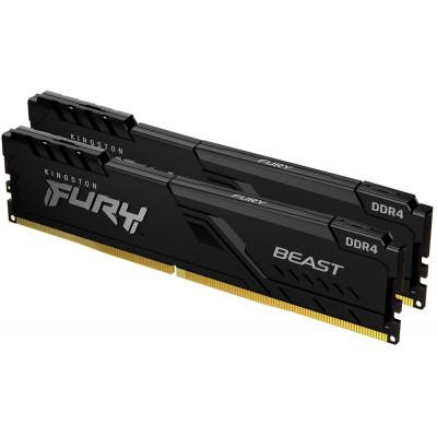 Пам'ять для настільних комп'ютерів Kingston FURY 32 GB (2x16GB) DDR4 3200 MHz Beast Black (KF432C16BBK2/32)