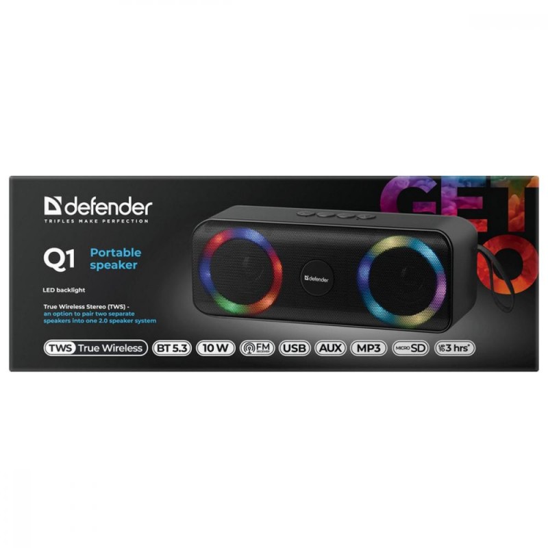 Портативна колонка Defender Q1 Black (65301)