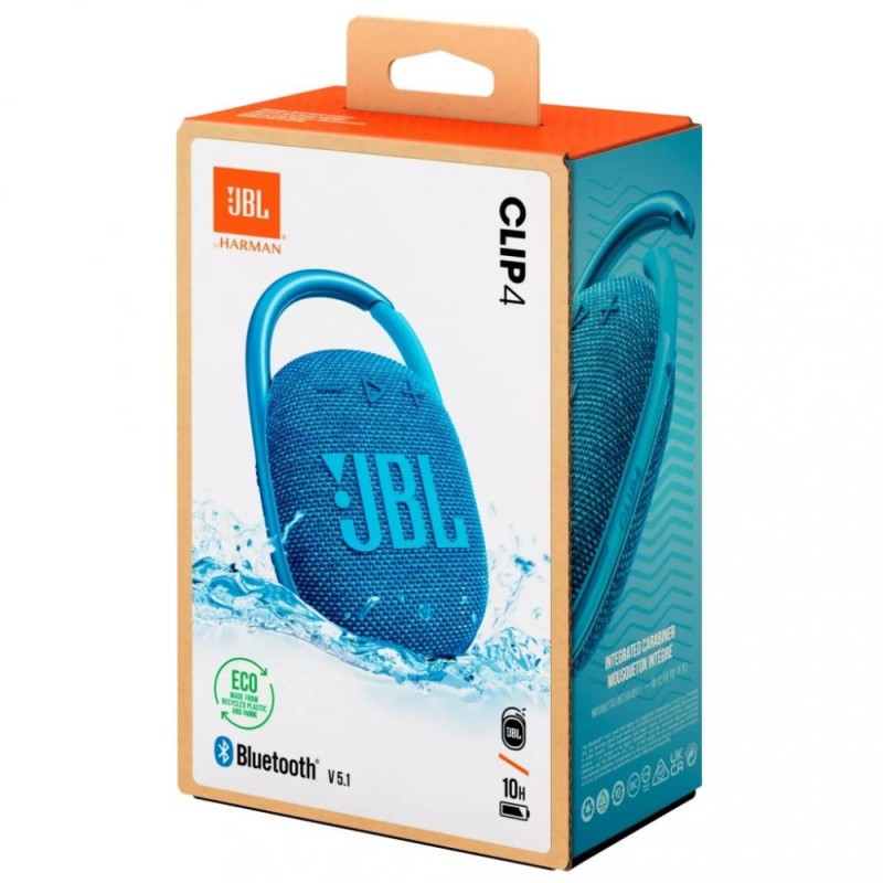 Портативний стовпчик JBL Clip 4 Eco Blue (JBLCLIP4ECOBLU)