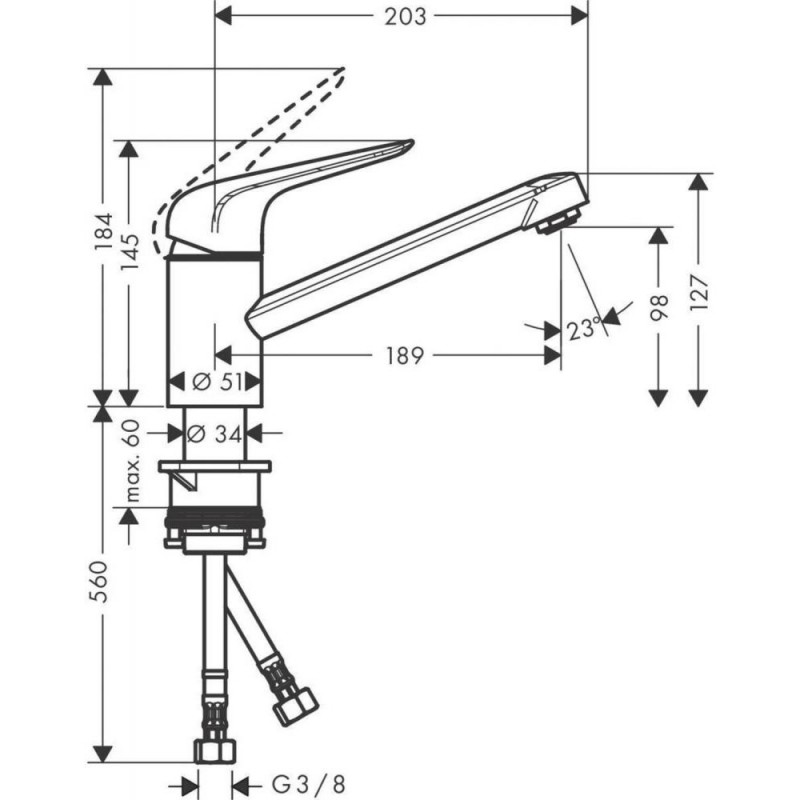 Змішувач для кухонного миття Hansgrohe Focus M42 71808800