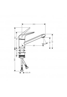 Змішувач для кухонного миття Hansgrohe Focus M42 71808800