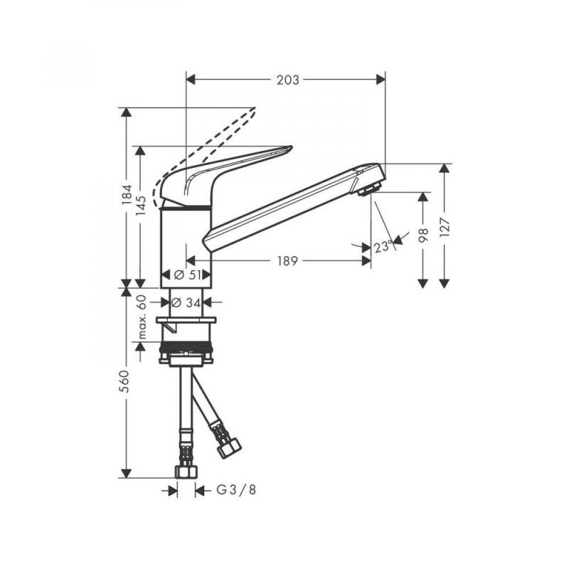 Змішувач для кухонного миття Hansgrohe Focus M42 71808800