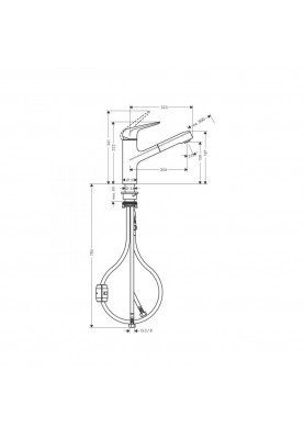 Змішувач для кухонного миття Hansgrohe Focus M42 71814800