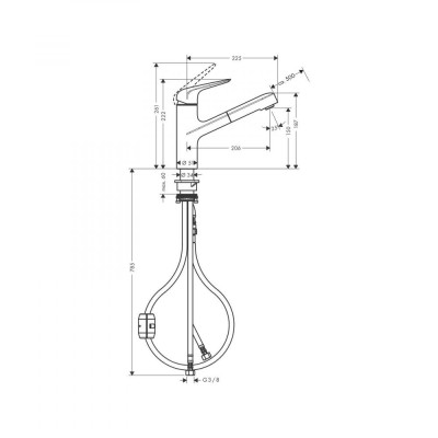 Змішувач для кухонного миття Hansgrohe Focus M42 71814800