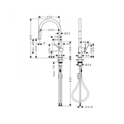 Змішувач для кухонного миття Hansgrohe Talis 72802000
