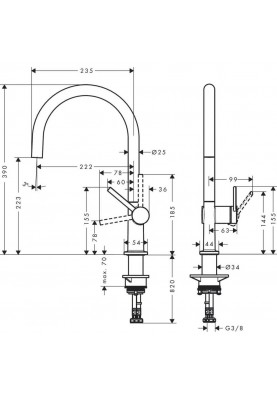 Змішувач для кухонного миття Hansgrohe Talis 72804800