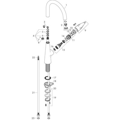 Змішувач для кухонного миття Hansgrohe Talis S 72814000
