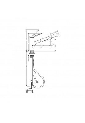 Змішувач для кухонного миття Hansgrohe Zesis M33 150 2jet 74803000