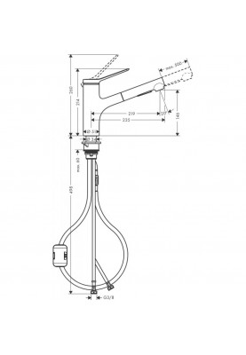 Змішувач для кухонного миття Hansgrohe Zesis M33 74800000