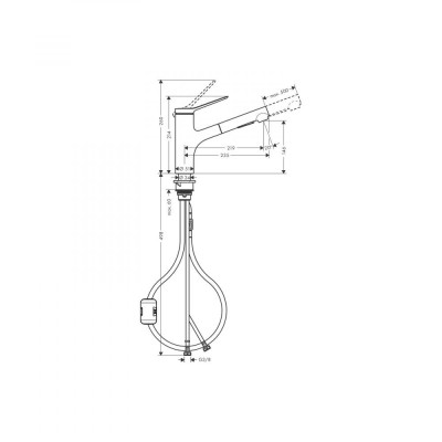 Змішувач для кухонного миття Hansgrohe Zesis M33 74800000