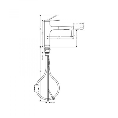 Змішувач для кухонного миття Hansgrohe Zesis M33 74801000