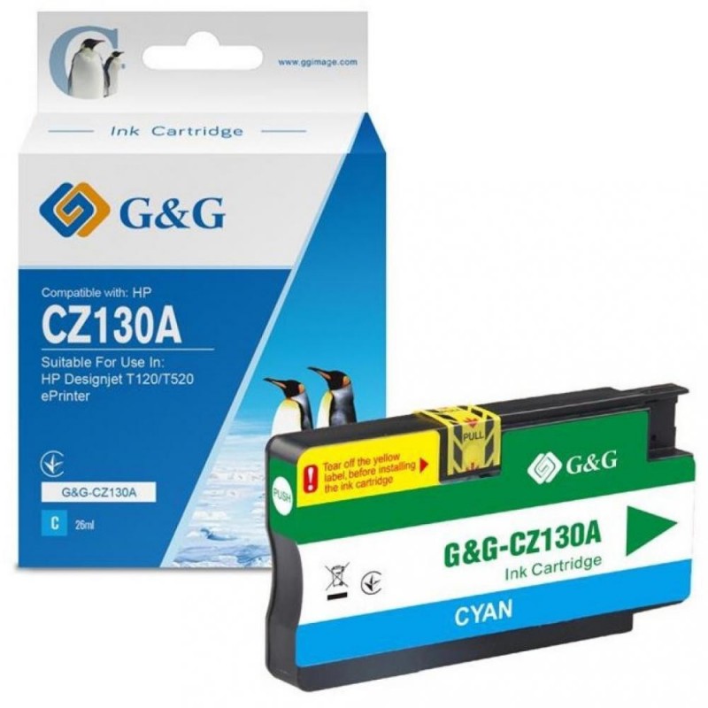 Струменевий картридж G&G Картридж HP Designjet T120/T520 Cyan (G&G-CZ130A)