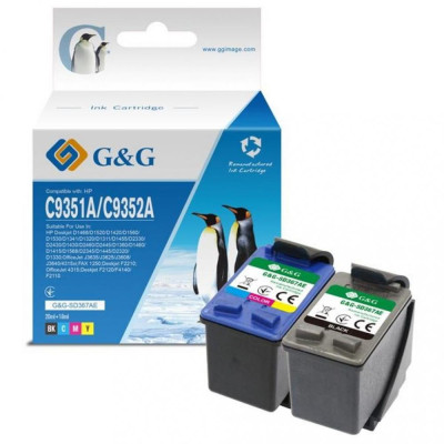 Струменевий картридж G&G Картридж HP No.21/22 Black/Tri-color Combo Pack (G&G-SD367AE)