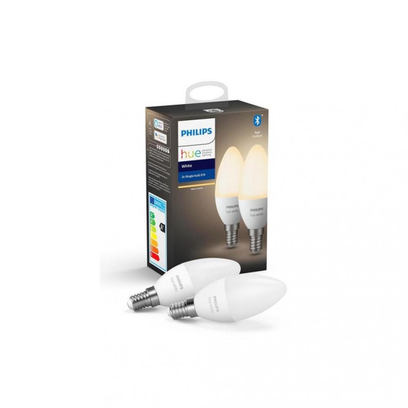 Світлодіодна лампа Philips LED LED Hue E14 5.5W(40W) 2700K Bluetooth Dim набір 2 шт (929002039904)